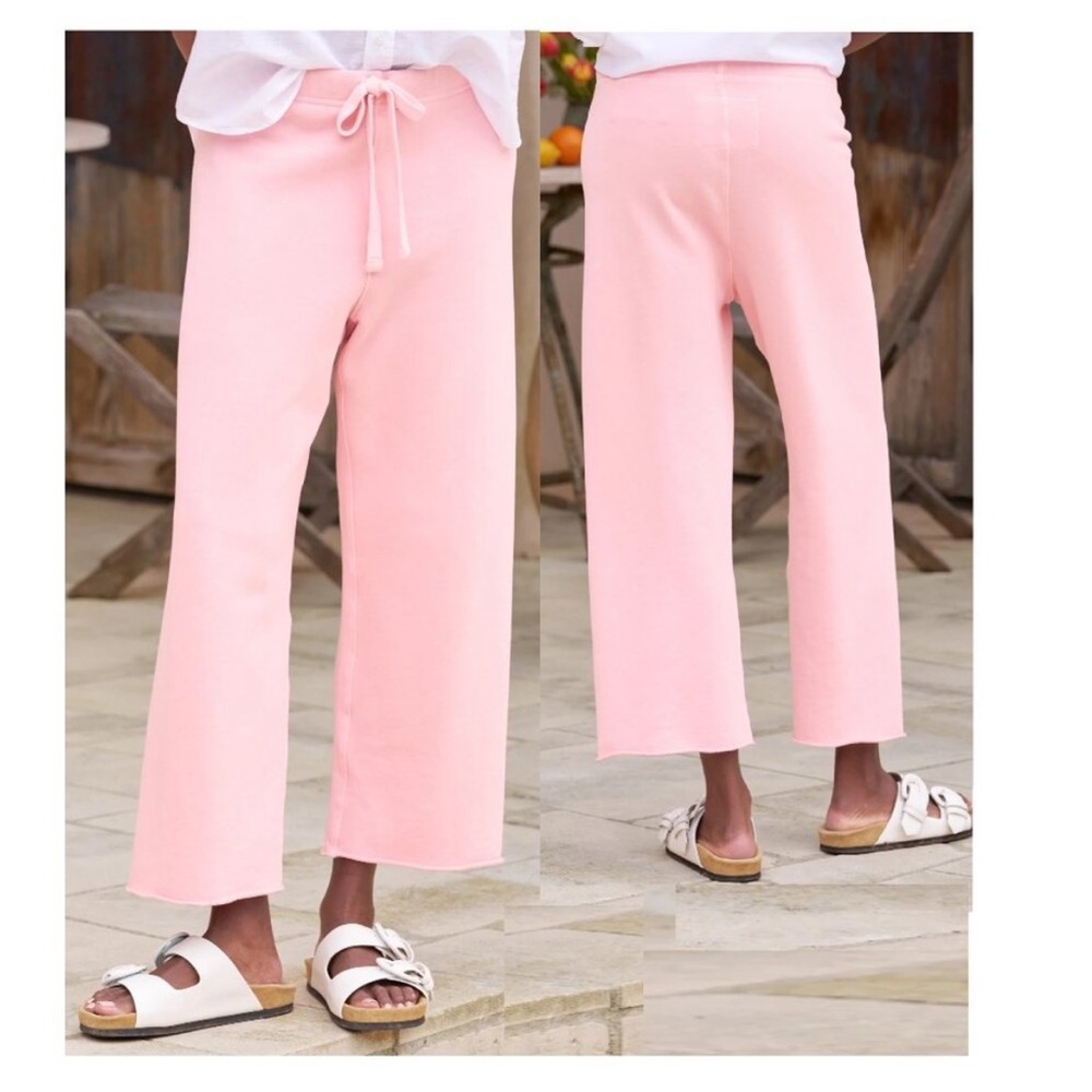 Frank & Eileen Wide-Leg Drawstring Pants in Soft Pink
